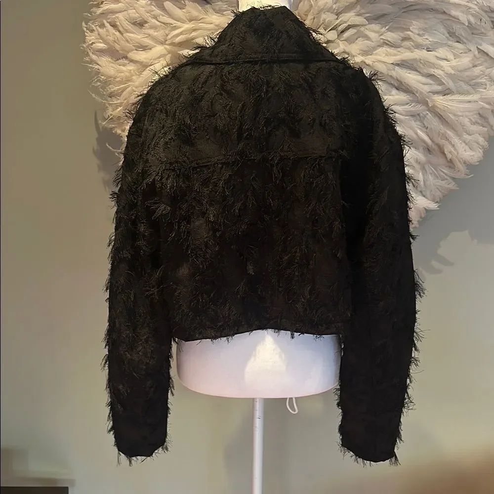 Anthropologie Black Textured Women's Jacket NWT - Picture 5 of 8